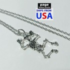 Gothic Skull Skeleton Shaped 1 5  Pendant With 18   2  Chain Necklace