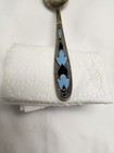 Antique Russian Ussr  Enamel Silver Spoon With Soviet Hallmarks 875 Silver