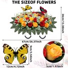 Artificial Cemetery Flowers For Grave large Headstone Flower Saddle Realistic   