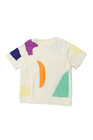 Bobo Choses Childrens Girls Short Sleeves Sweater White Multi Colored Size 10-11