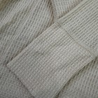 Symmetry Shirt Womens Medium Beige Lace Back Waffle Knit Tunic Long Sleeve