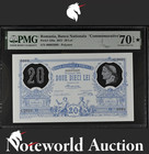 Romania Comm  2021 P 126a Fancy Low No  3009 Polymer Unc Pmg 70 Epq Star Top Po