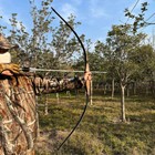 54   Archery Traditional Longbow 10-35lbs One-piece Wooden Shooting Bow Hunting