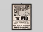 The Who 1968 Concert Poster  Roger Daltrey Pete Townshend Vintage Music Art24x36