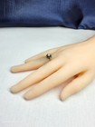 Round Cut Lab Created Opal   Sapphire Vintage Ring 14k Yellow Gold Plated Silver