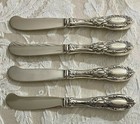 4 Towle King Richard Solid Sterling Hollow Handle Paddle Butter Spreaders
