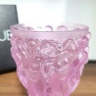 Lalique Vase Rose Frosted Crystal  bacchantes   14 Cm