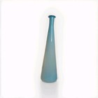 Vintage Mcm  Italian Art  Empoli Epic Sea Blue Glass Blue Vase 20  Mid Century 