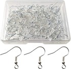 120pcs Earring Hooks With Ball And Coil  Hypo Allergenic Plated Silver Ear Wires