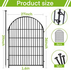 Tall Garden Fence With Gate  4 Panels 36in h  Dog Fences Outdoor For Yard  Rustp