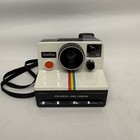 Vintage Original Polaroid Sx-70 Onestep White Rainbow Stripe Land Camera Tested