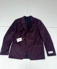 Robert Graham Reno Blazer Suit Jacket Mens Wine Burgundy 2 Button Modern  548