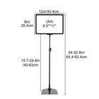 Floor Standing Sign Display Stand Adjustable Poster Holder For Office Exhibition