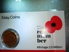 2018  2 Red Poppy Armistice Bu Mint Coin Carded By Royal Australian Mint 