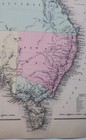 Original 1855 Hand-colored Colton Atlas Map australia coastal Towns And Features
