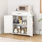 Kitchen Island W power Outlet Kitchen Storage Island Rolling Kitchen Cart White