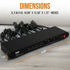 Pyle Rack Mount Power Conditioner Strip Supply Usb Charging Port Pco865