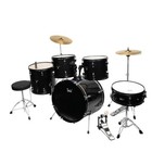     holiday Sale     full Size Acoustic Drum Kit Cymbals Throne Snare More 