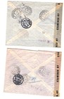 Peru   2  Large  Bank  Registered  Covers To Us   Censor