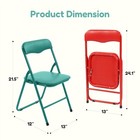 Kids Folding Chair With Padded Seat   Back For Playroom Bedroom Green red