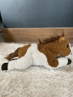 Fao Schwartz Horse Pony Brown And White Plush Stuffed Animal Toy
