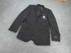 Linea Uomo Jacket Mens 38 Long Black Button Suit Wool Modern Fit Adult 38 L