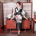 Chinese Traditional Silk Satin Wafuku  Japanese Kimono Robes Women Sleep Robe