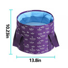 Collapsible Bucket For Soaking Feet  Purple Portable Travel Foot Bath