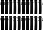 20pcs Velvet Drawstring Pen Pouch Sleeve Holder Single Bag Case Pencil Bag Black