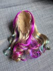 Truly Me 110 Wig A Blonde Hair Pink Blue Highlights American Girl Doll Custom