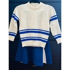 Vintage 1970s Youth Cheerleader Uniform Set Helenikon Air Base Greece Blue White