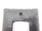 Single Rustic Rancho Gfi Hammered Wrought Iron Plate Cover Black