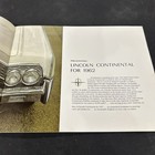 1962 Lincoln Continental Dealer Brochure