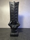 Vintage Poly Art 12    Hawaii Tiki Statue Made W  Lava Hawaiian Idol Tiki Decor