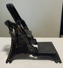 Antique Cast Iron Business Card Size  Printing Press Black   Gold Detail 6   