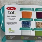 Oxo Tot Baby Blocks Plastic Freezer Storage Containers  Stackable  4-6 Oz Blocks
