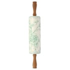 The Pioneer Woman Agatha Ceramic Rolling Pin With Olivewood Handles  Green New