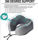Memory Foam U-shaped Travel Pillow Neck Support Head Rest Car Plane Soft Cushion