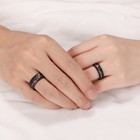 4mm-8mm Tungsten Faceted Mens Womens Ring Black Rose Gold Line Wedding Band