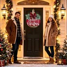 S For Front Door  Merry Christmas Door Hanger Sign Decor Christmas Wreath