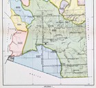 1899  Arizona  Map Original - Indian Land Cessions By Treaty   10x8 5 