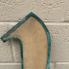 Beautiful Large Antique Letter K - Building Marquee Sign Bronze Porcelain Front