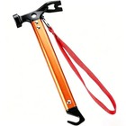 Carbon Steel Aluminum Camping Hammer  12  Small Lightweight Three-in-one Orange