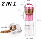 Dog Cat Water Bottle With Food Container Portable Pet Travel Dispenser Bowl