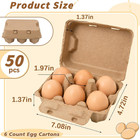 Large Egg Cartons 6 Count  50 Pack Cardboard Egg Cartons Cheap Bulk  Reusable Pa