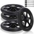 4 Pack 8  Replacement Wheelchair Wheels - Durable Pu Tires  Wear-resistant  Smoo