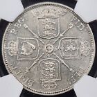 Silver 1887 Great Britain 2 Shillings Florin   Ngc Au55