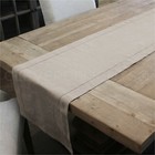 16  Hemstitch Table Runner - 100  Linen - Natural - 16x72  16x90  Embroidery