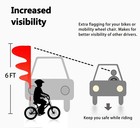 Wave Bike Flag trike Safety Flags - High Visibility  Kid Bike Tail Flag