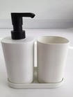 Ikea Bathroom Set Storavan Toothbrush Holder Soap Dispenser Tray 3piece New 